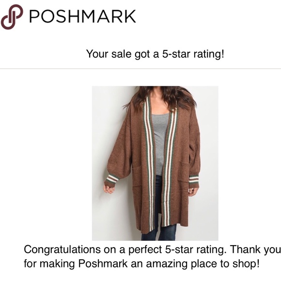 LAST1️⃣//MOCHA VARSITY STRIPED CARDIGAN - Picture 2 of 8